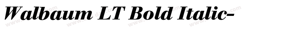 Walbaum LT Bold Italic字体转换